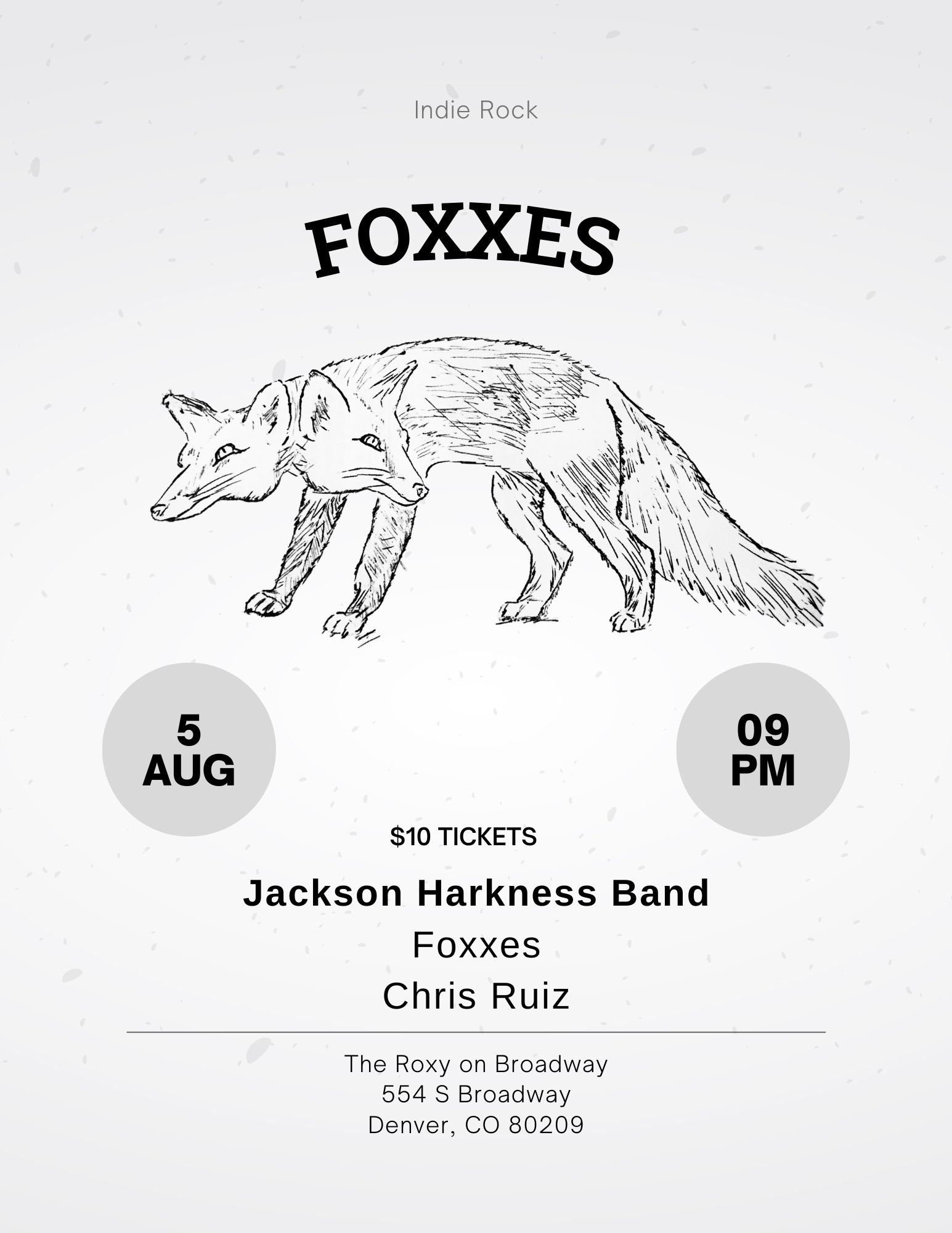 Foxxes Roxy Broadway August 5th, 2022